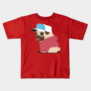 Pug With Cap Kids T-Shirt